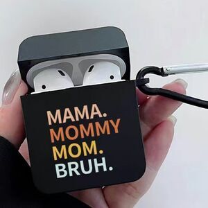 NEW Mama. Mommy. Mom. Bruh. AirPods Case With Keychain Clip